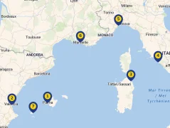 Mapa plavby